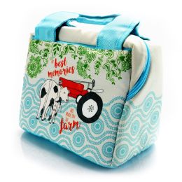 Urban Market Life on the Farm 10.25 Inch Lunch Bag in Farm Decorative Design