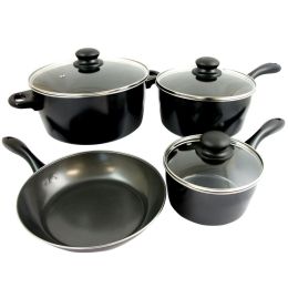 Sunbeam Armington 7-Piece Cookware Set, Black