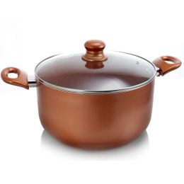 Better Chef 10 Qt. Copper Colored Ceramic Coated Dutchoven with glass lid
