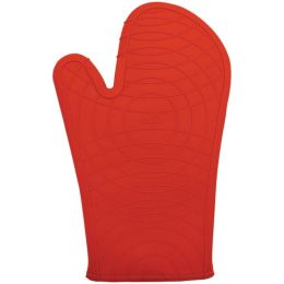 Gourmet By Starfrit 080235-006-0000 Silicone Oven Mitt, 12", Red