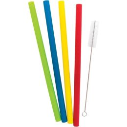 Starfrit 092849-006-0000 Reusable Silicone Straws, 4-Pack