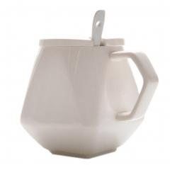 Special Design Ceramic Coffee Cup/ Coffee Mug For Home/Office (ByColor: white)